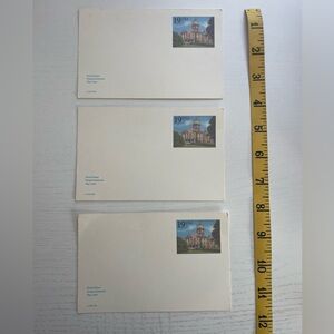 Set of three blank and un-cancelled USPS postcards